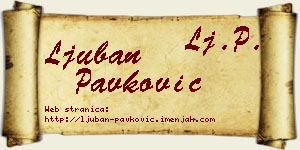 Ljuban Pavković vizit kartica